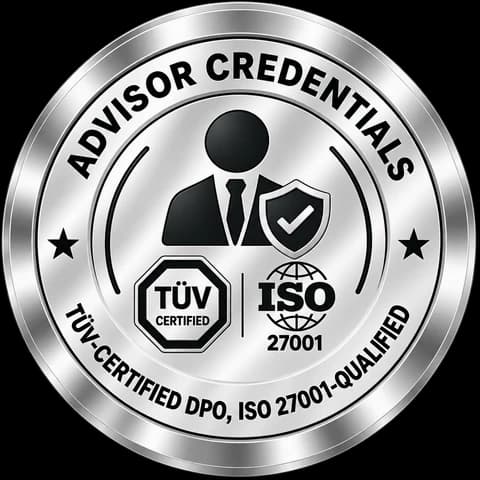 Advisor credentials: TÜV-certified DPO, ISO 27001-qualified
