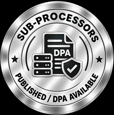 Sub-processors published, DPA available